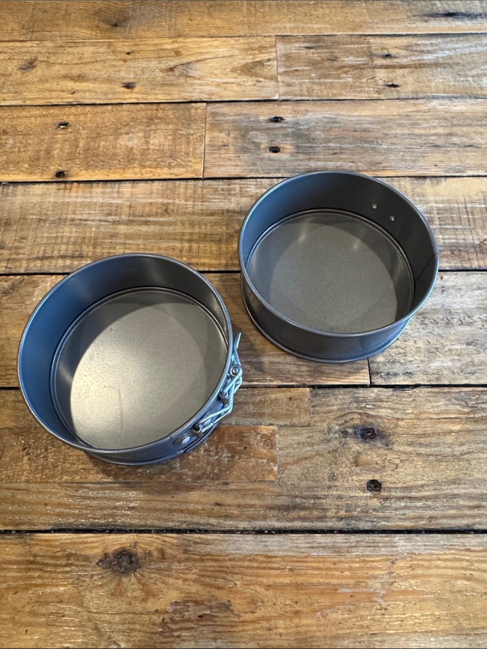 Set of Two mini Round Springform Cake Pans in Dark Gray